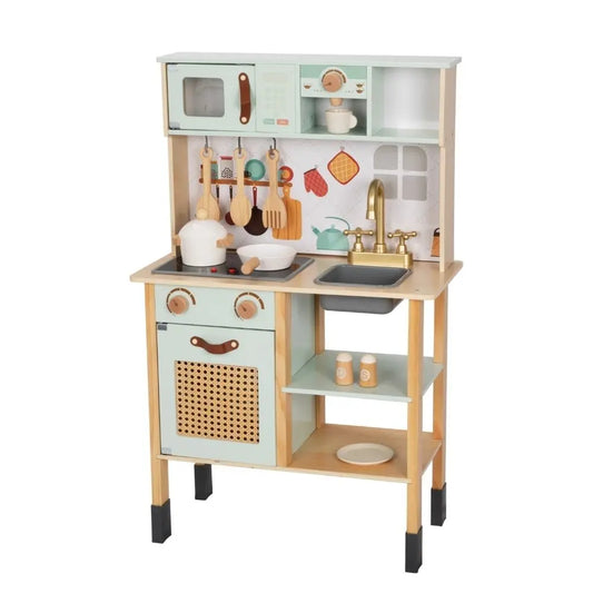 TookyToy - Pretend Play Wooden Kitchen Set - 11 Pieces TOOKYTOY