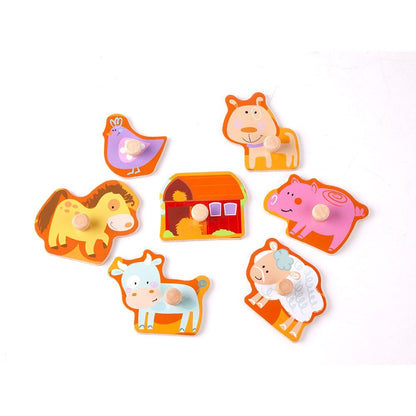 Classic World - Peg Puzzle - Farm - 7pcs