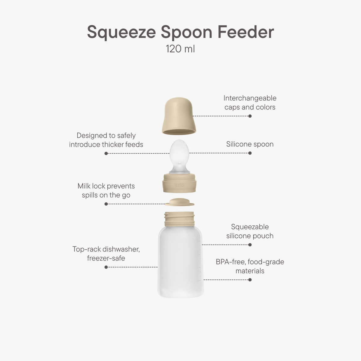 BIBS Spoon Feeder Squeeze features