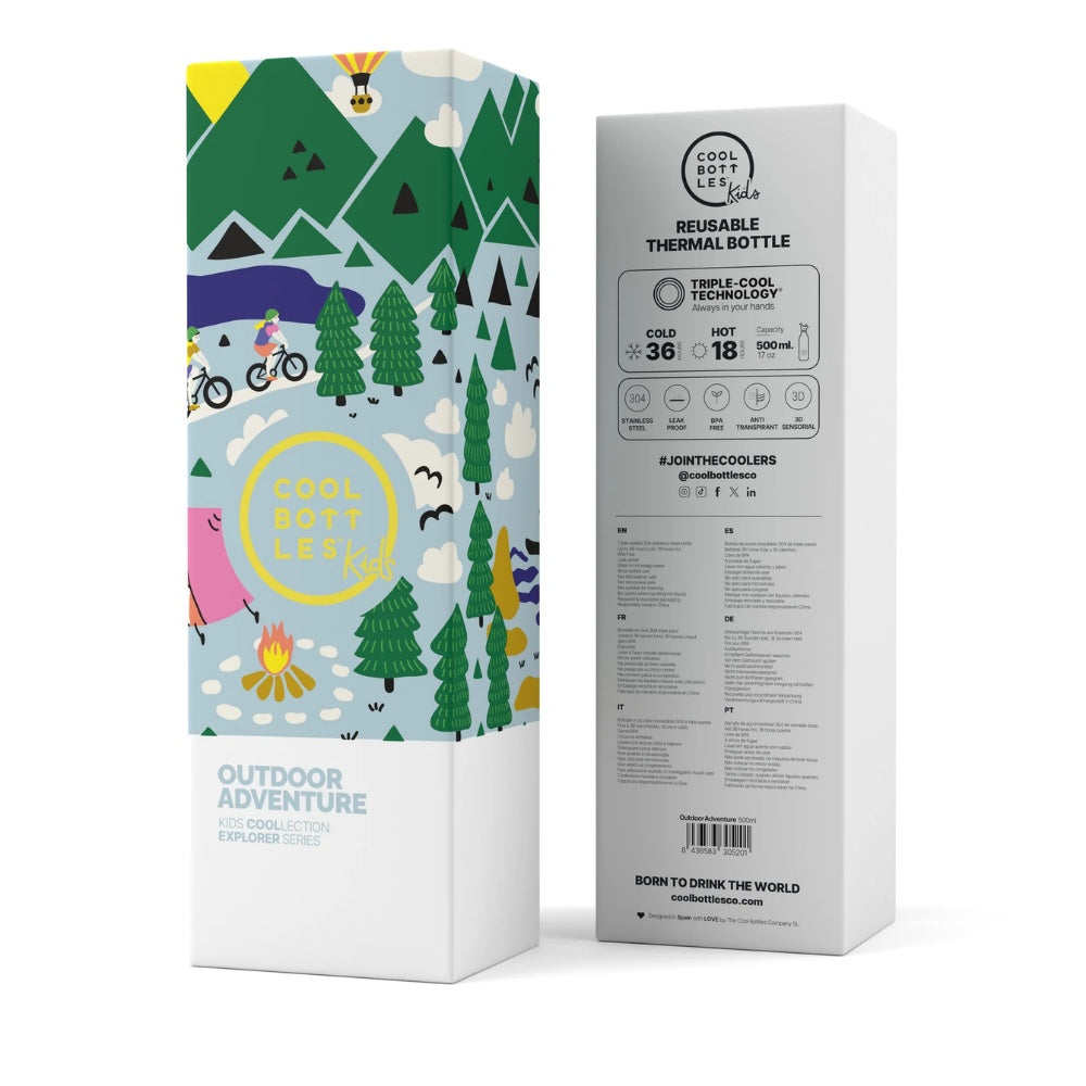 Cool Bottles - Kids Triple-Insulated Water Bottle - Outdoor Adventure 500ml