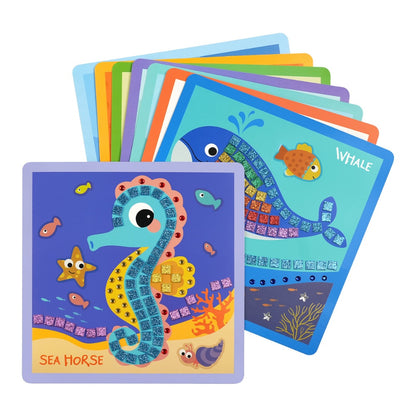 Jar Meló - Mosaic Sticker Art Kit - Ocean Journey Animal Craft Set