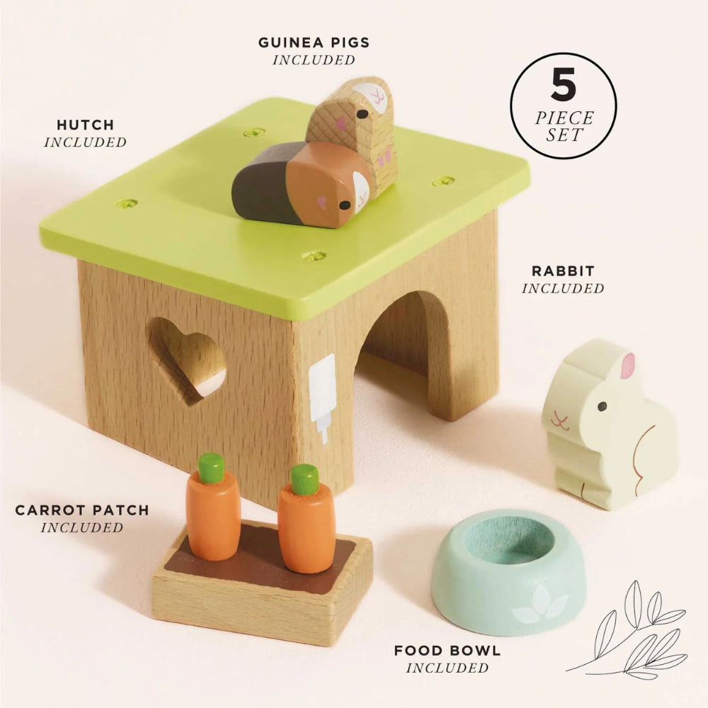Le Toy Van - Dolls House Furniture: Bunny & Guinea Pet Animal Set - 5pcs