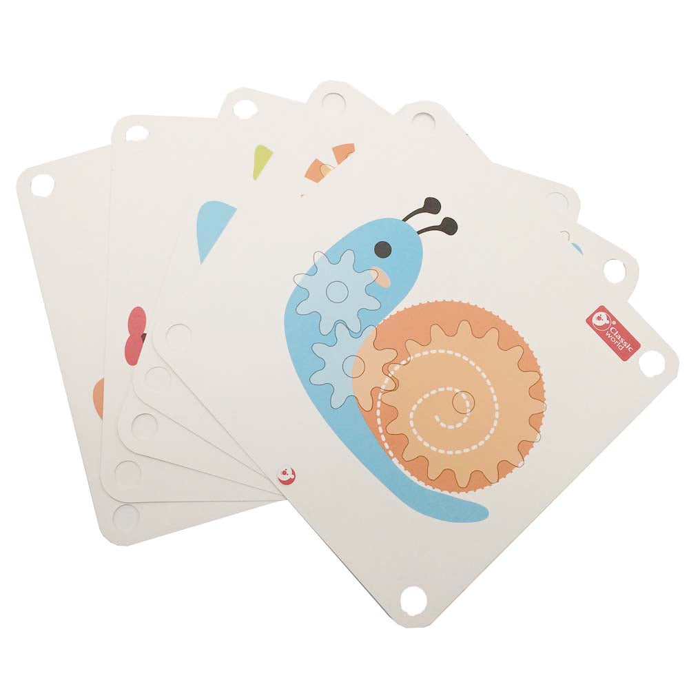 Classic World - Gears Game with Activity Cards - 14pcs