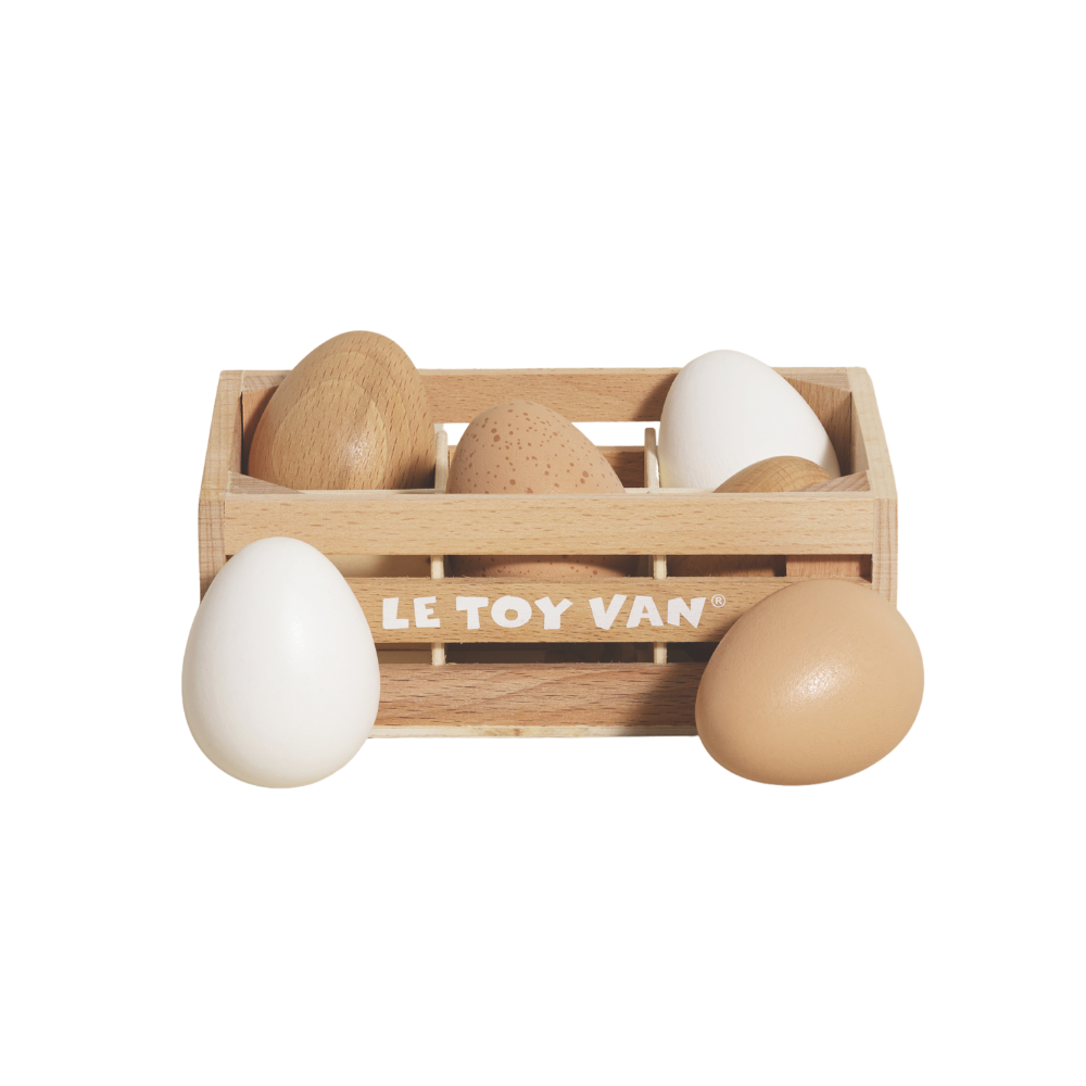 Le Toy Van - Wooden Farm Eggs Food Crate - 7pcs