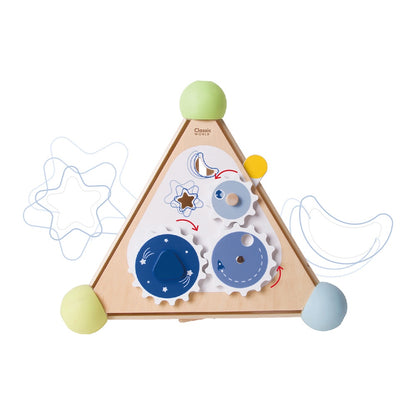 Classic World - Pyramid Activity Box - Four Sided Multi-Activity Busy Board