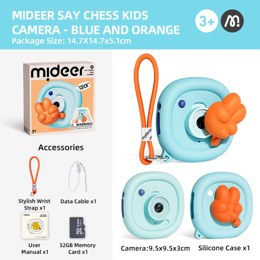Mideer - Say Cheese Kids Camera - Blue and Orange