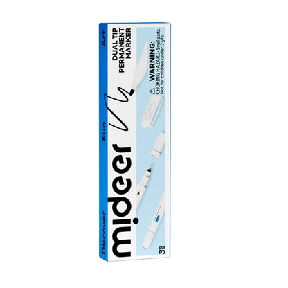 Mideer - Dual-Tip Permanent Markers Fine & Broad Waterproof 3 Pack