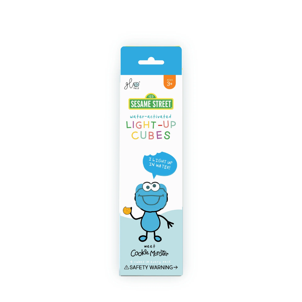 Glo Pals - Water Activated Light-Up Sensory Toys - Cookie Monster Sesame Street (4 Pack)