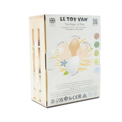 Le Toy Van - Wooden Farm Eggs Food Crate - 7pcs