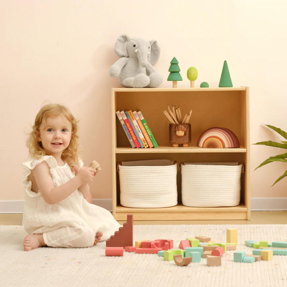TookyToy - Wooden Shelf and Toy Storage for Kids Room: Plywood 60x63cm