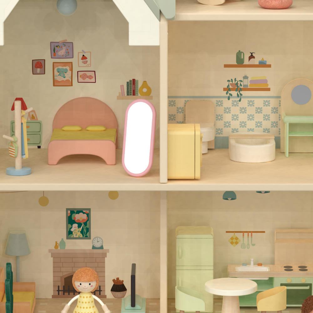 Classic World - Pretend & Play - Cozy Cottage Dollhouse