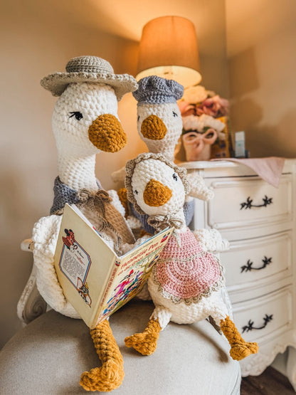 Goose Crochet Plushie Family