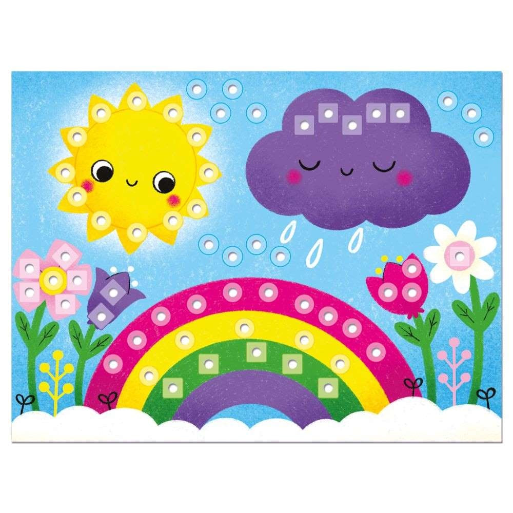 Quercetti - FantaColor Nature Peg Board Set - Mosaic Art Activity with Pattern Cards