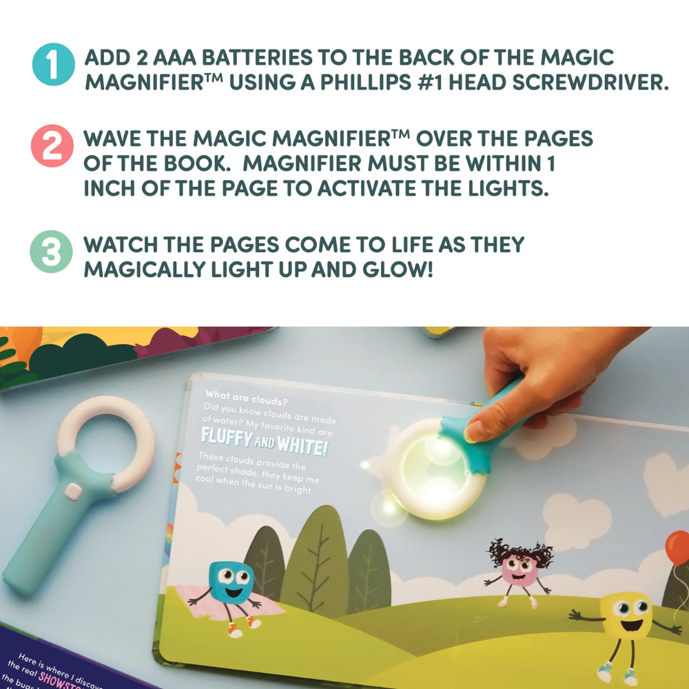 Glo Pals - Light Up Book 3-Pack - Pippa, Blair, and Alex (Dino, Weather, and Backyard)