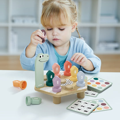 TopBright - Dino Twist Game - Color Number Matching Pattern Toy for Toddlers