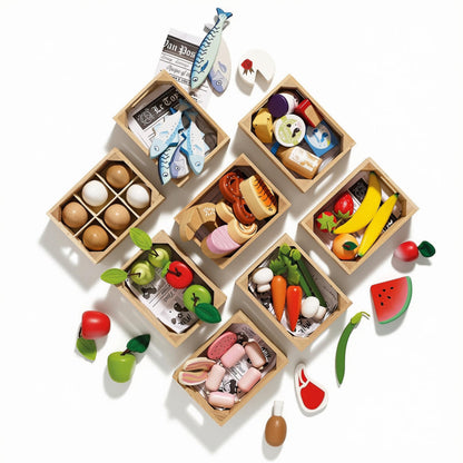 Le Toy Van - Market Crate Wooden Food Crates Complete Collection