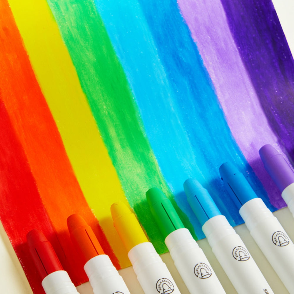 Mideer - Silky Crayons Refills - 12 Colours