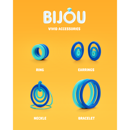 Hey Clay - Modelling Air-Dry Clay with Fun Interactive App - Vivid Accessories, series Bijou, 8 cans
