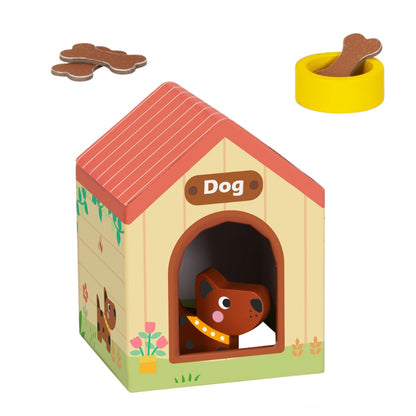 hi Pando - Wooden Pet Home Play Set - 19pcs