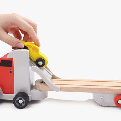 TopBright - Wooden Car Carrier Truck