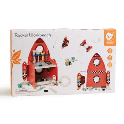 Classic World - Pretend & Play - Rocket Workbench & Tool Set