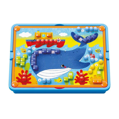 Quercetti - FantaColor Animal Peg Board Set - Mosaic Art Activity with Pattern Cards
