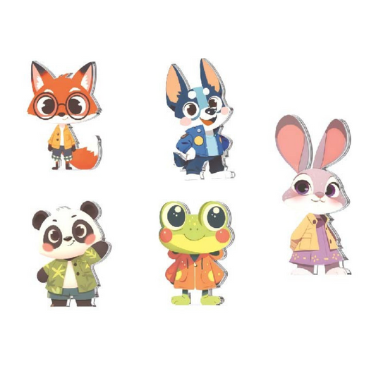 Magnetic Tiles - Cute Animals Set - 70 Pieces