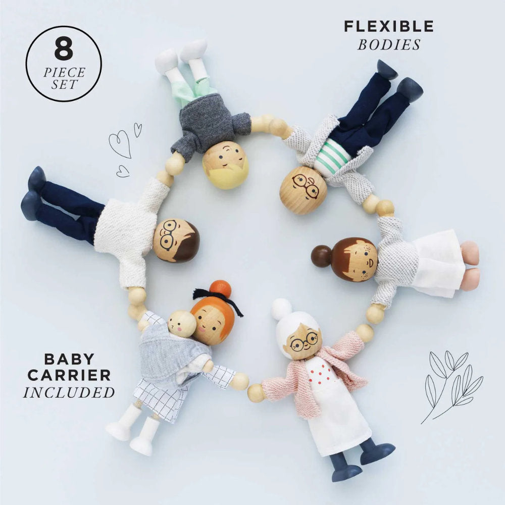 Le Toy Van - Wooden Dolls House Family Set - 7pcs