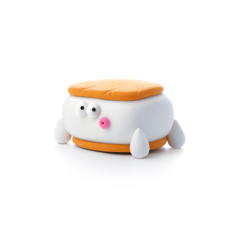 Hey Clay - Modelling Air-Dry Clay with Fun Interactive App - Yeti Sandwich, Series Nice Ice Cream, 3 cans