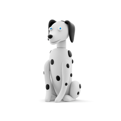 Hey Clay - Modelling Air-Dry Clay with Fun Interactive App - Dalmatian Turbo, Series Dog Buddies, 3 can