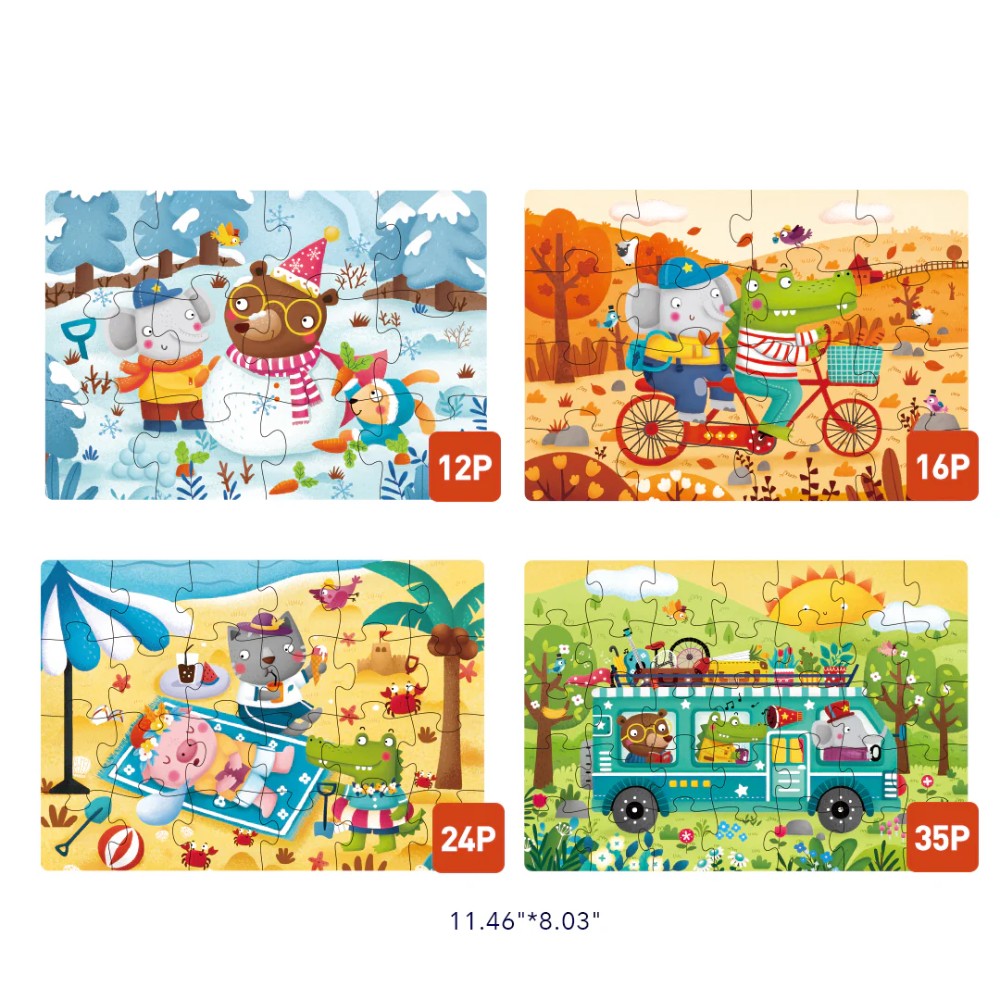 Mideer - Level Up Puzzles Set - 4-in-1 - Four Seasons