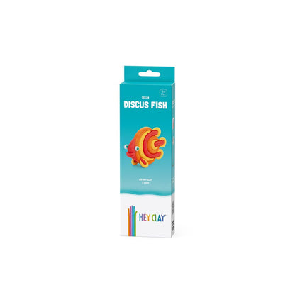 Hey Clay - Modelling Air-Dry Clay with Fun Interactive App - Discus Fish, series Ocean, 3 cans
