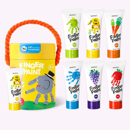 Jar Meló - Finger Paint - Non-Toxic & Safe for Kids - 6 Colours