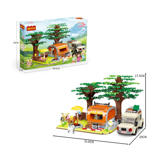 Cogo - Building Block Set - Ultimate Caravan Camp - 770 Pieces COGO