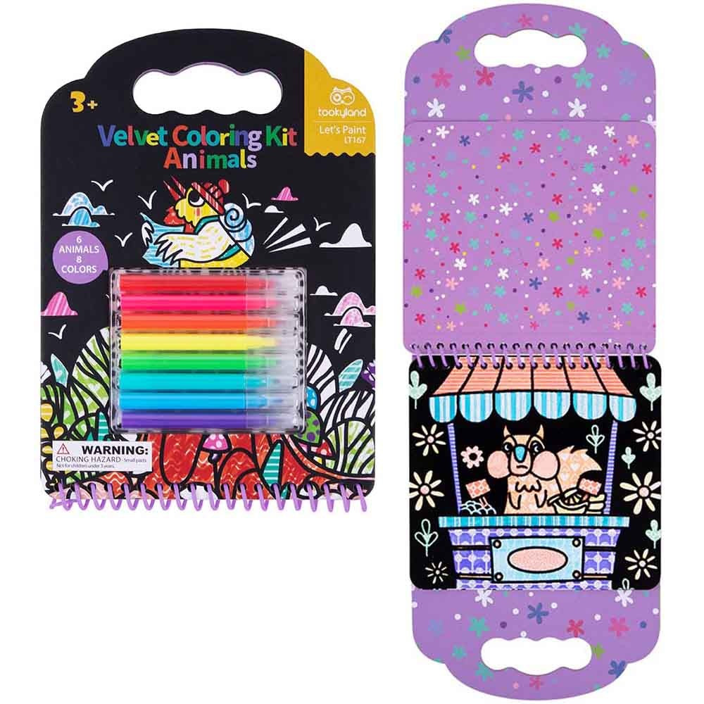 TookyToy - Velvet Coloring Kit - Animals-**