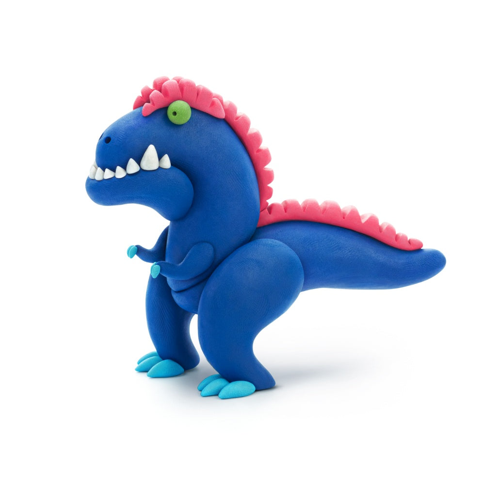 Hey Clay - Modelling Air-Dry Clay with Fun Interactive App - Lagosuchus, Allosaurus, Dimetrodon, Series Mega Dinos, 6 cans