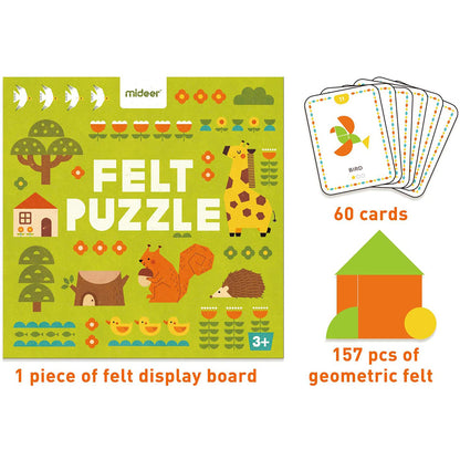 Mideer - Geometric Felt Puzzle - 157pcs