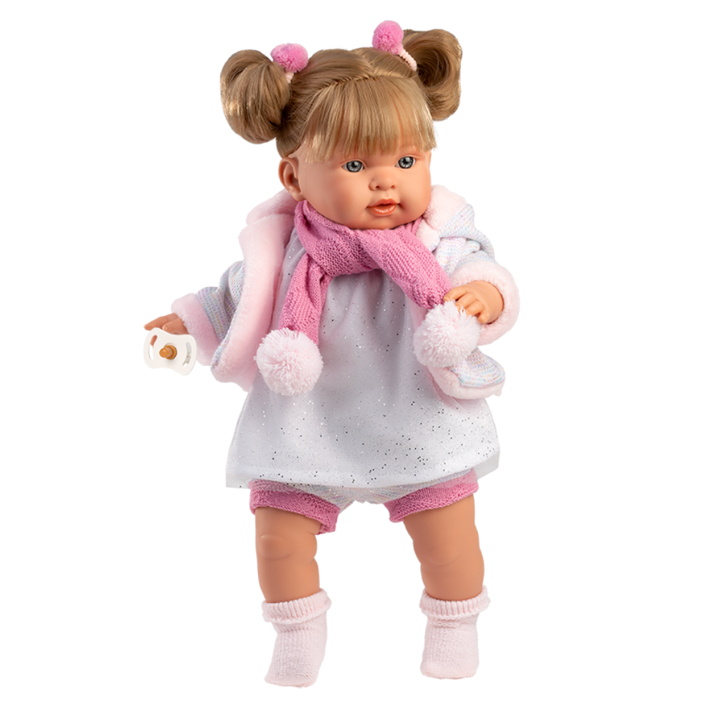 Llorens - Baby Girl Doll with Crying Mechanism & Clothing: Alexandra - 42cm