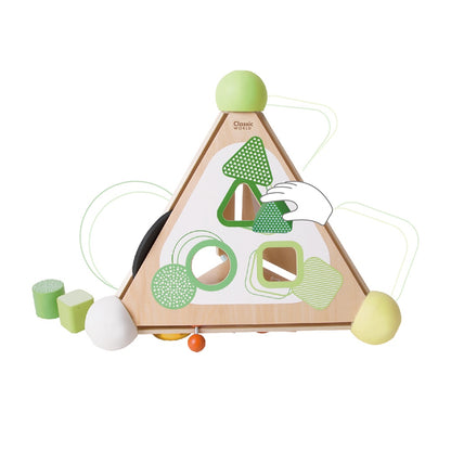 Classic World - Pyramid Activity Box - Four Sided Multi-Activity Busy Board