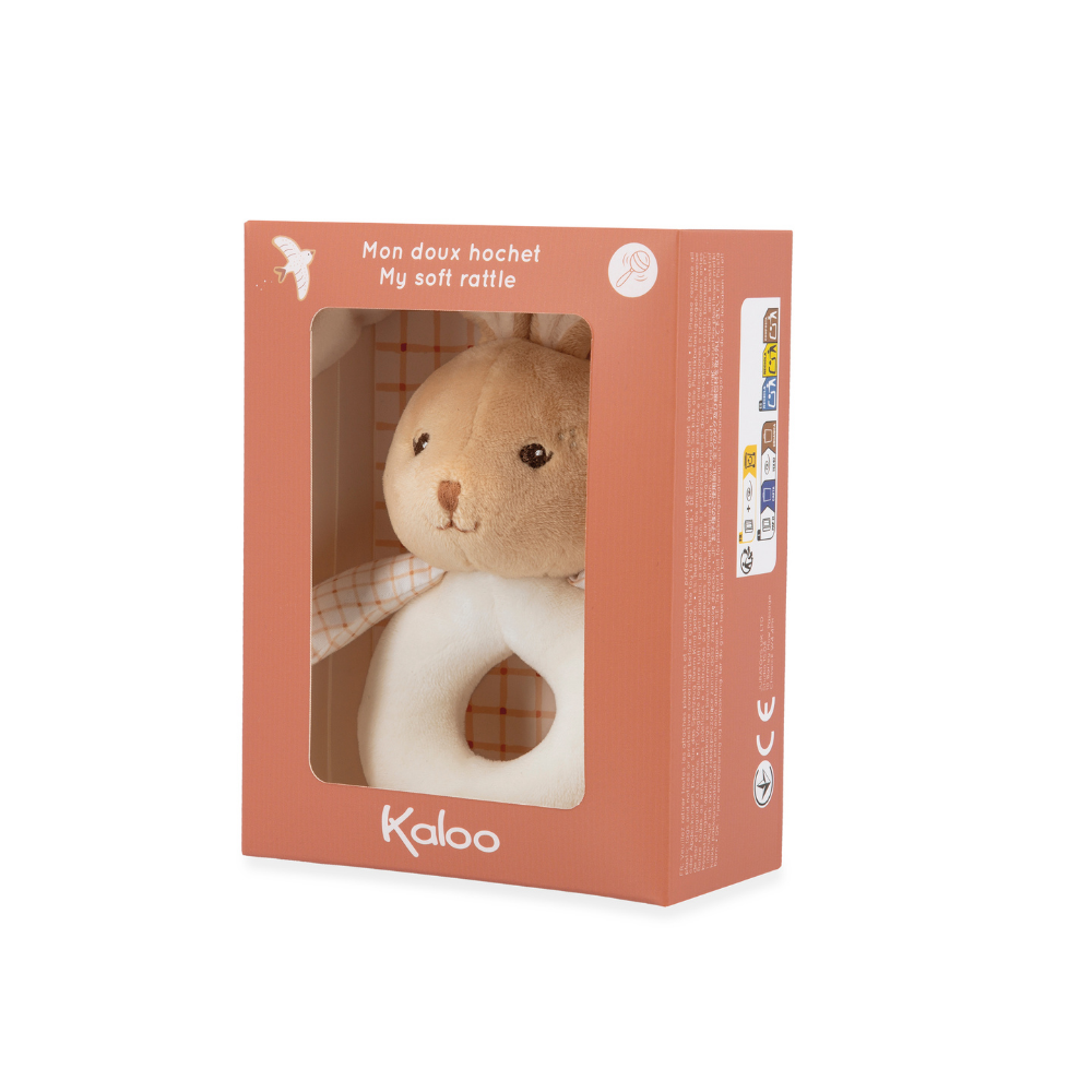 Kaloo - Rattle Soft Toy - Cream Rabbit