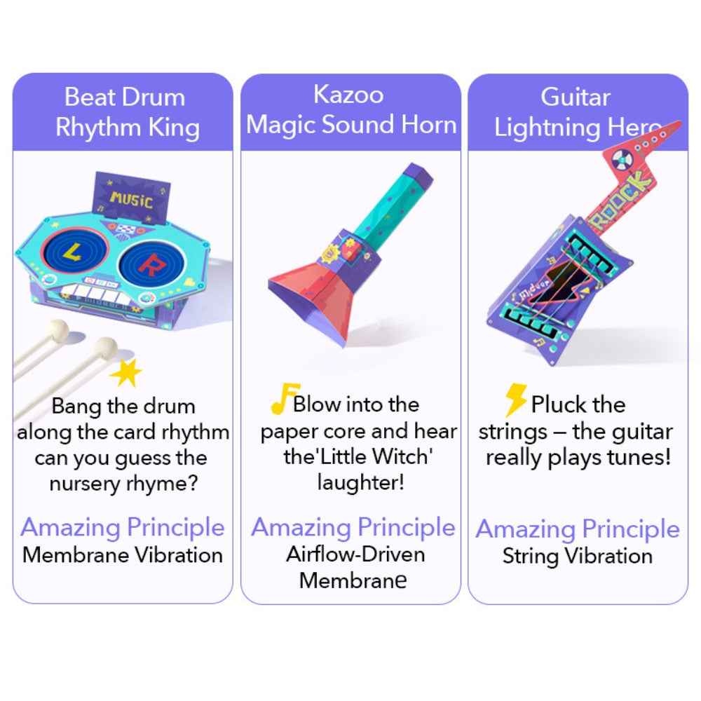 Mideer - DIY Kids Science Kit - Acoustics: Build Your Own Music Instruments