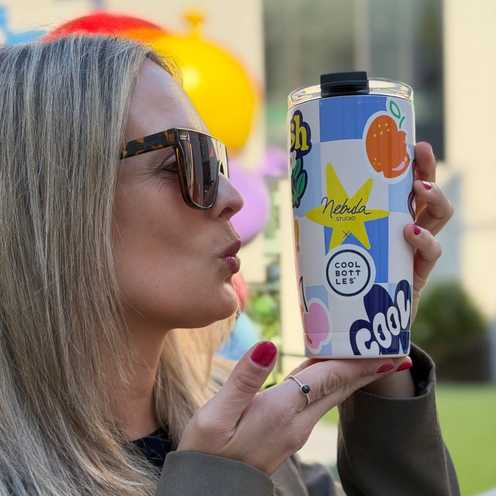 Cool Bottles - Triple-Insulated Travel Tumbler - Sticker Fever 550ml