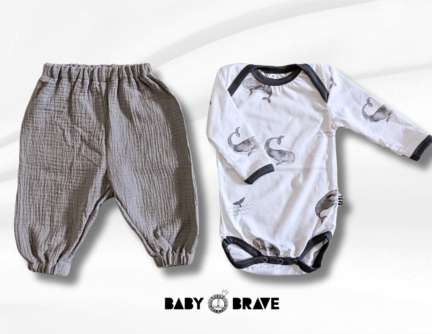 Watercolor Whale Baby Outfit – Vest & Puffy Pants Set by Baby Brave - Motherhood