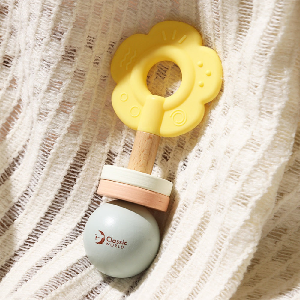 Classic World - Flower Grasping Baby Rattle Sensory Toy