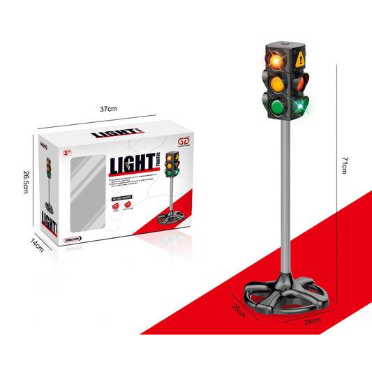 Pretend & Play Traffic Light with Working Lights - Road Safety Role-Play Accessory