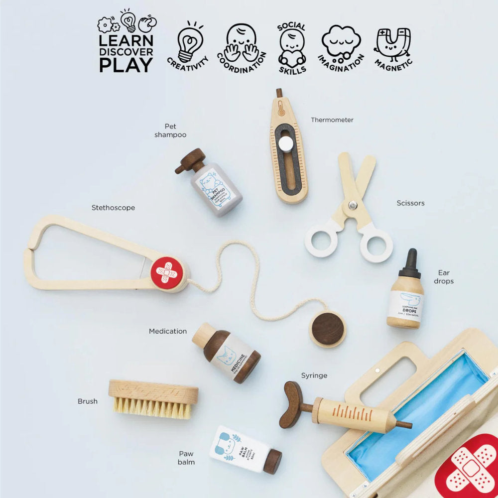 Le Toy Van - Wooden Animal Vet Set - 10pcs