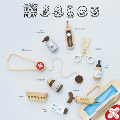 Le Toy Van - Wooden Animal Vet Set - 10pcs