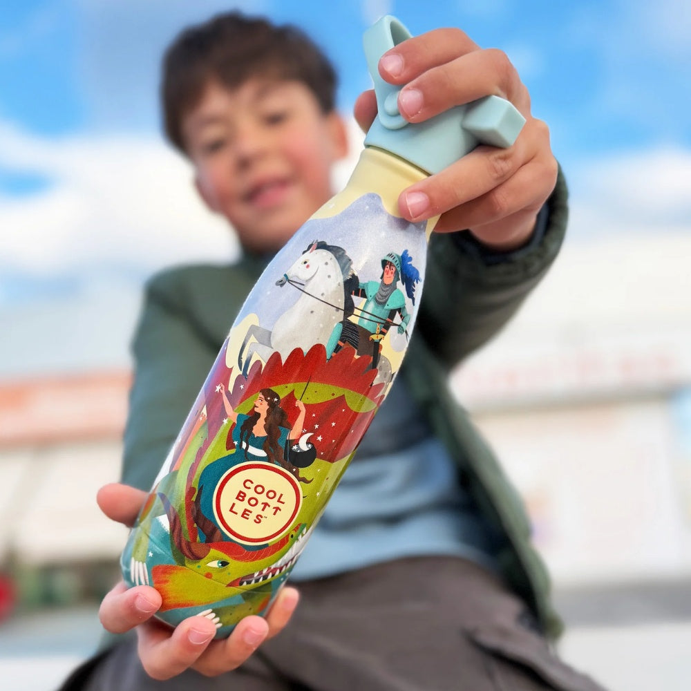 Cool Bottles - Kids Triple-Insulated Water Bottle - Knight Legends 350ml
