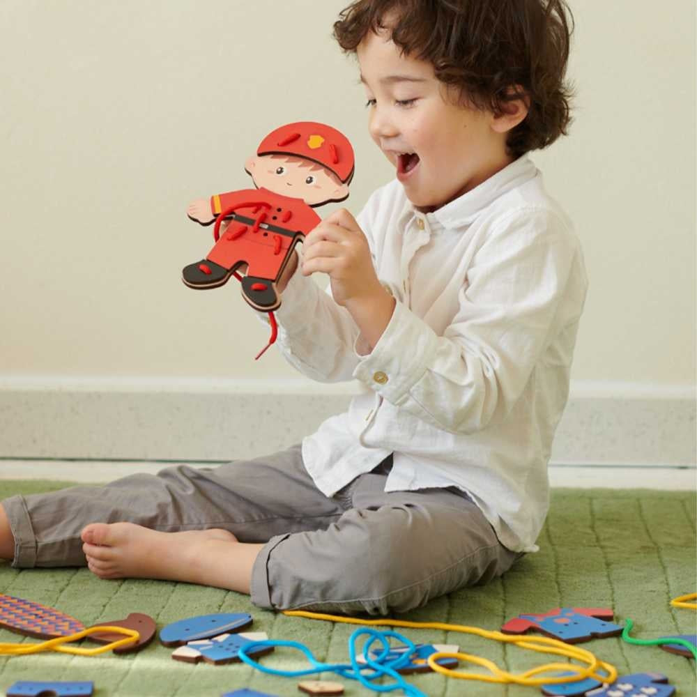 Classic World - 'My Job' Lacing Activity Set: Boy