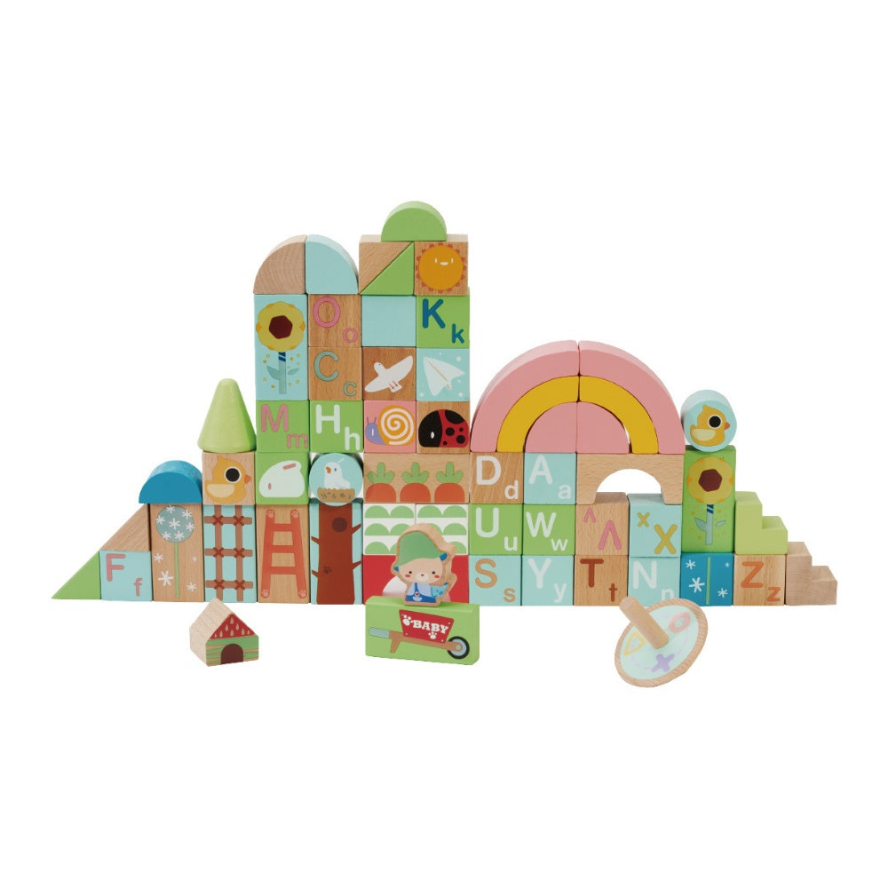 Classic World - Play & Learn - Rainbow Garden Set - 60pcs
